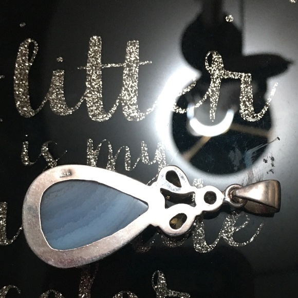 Sterling Silver Natural Stone Pendant - Picture 4 of 8